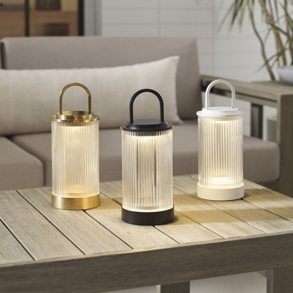 【TECH LIGHTING】アメリカ・テーブルライト「Tawa Accent Rechargeable Table Lamp」ゴールド(W115×D115×H280mm)