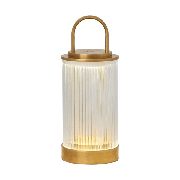 【TECH LIGHTING】アメリカ・テーブルライト「Tawa Accent Rechargeable Table Lamp」ゴールド(W115×D115×H280mm)