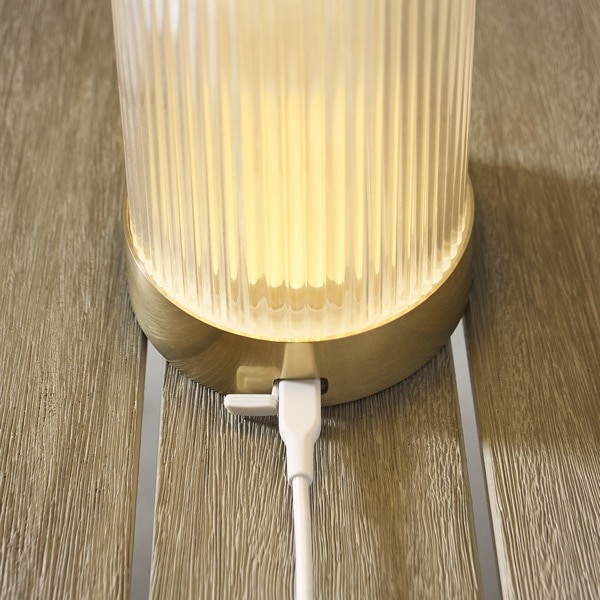 【TECH LIGHTING】アメリカ・テーブルライト「Tawa Accent Rechargeable Table Lamp」ゴールド(W115×D115×H280mm)