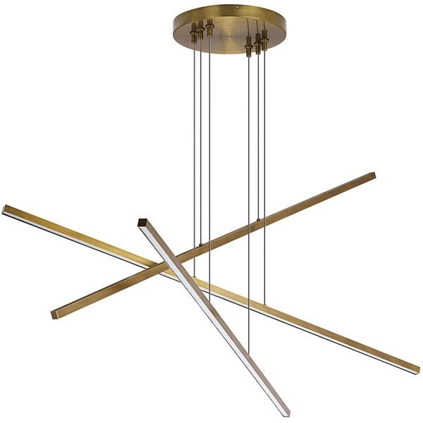 【TECH LIGHTING】アメリカ・ライナーペンダントライト「ESSENCE TRIO」3灯Aged Brass(W1270×L450×H460mm)