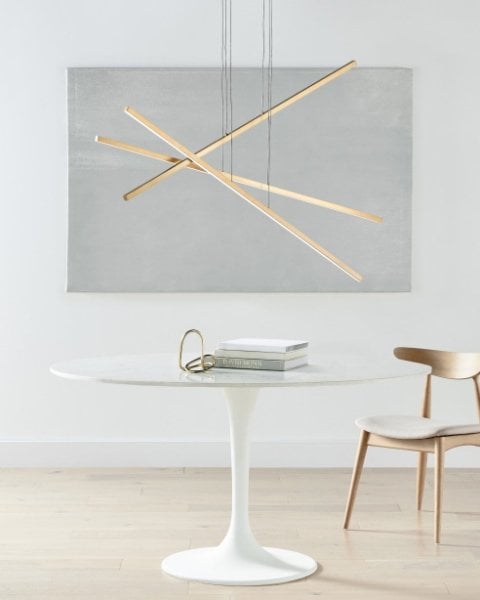 【TECH LIGHTING】アメリカ・ライナーペンダントライト「ESSENCE TRIO」3灯Aged Brass(W1270×L450×H460mm)