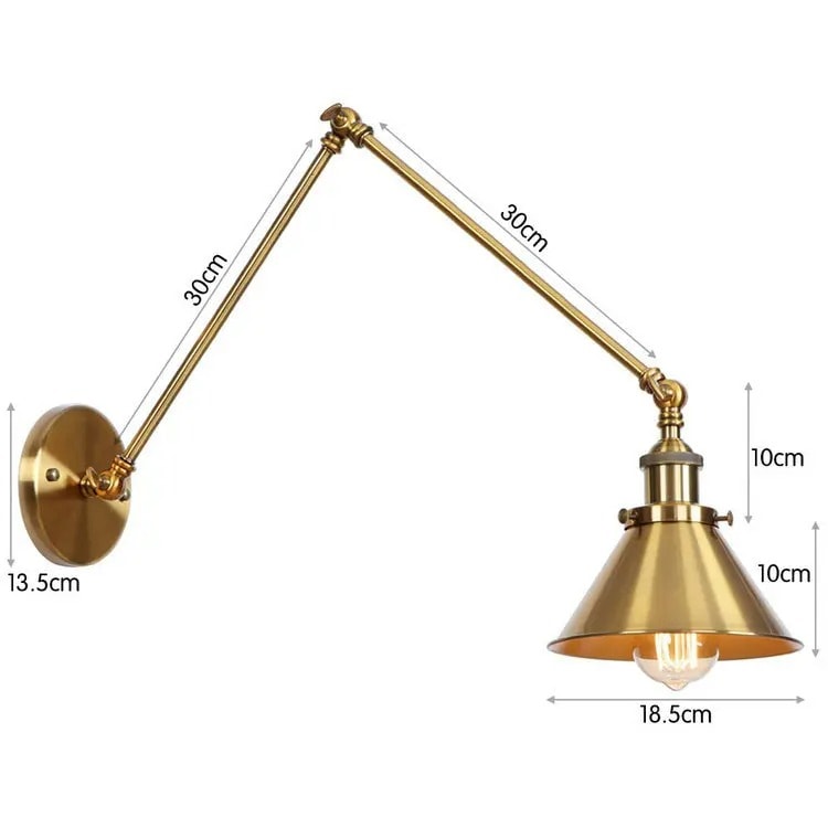 法人様・店舗様限定】ヴィンテージ スイングアームライト 1灯 ゴールド