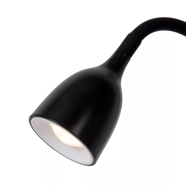 【LUCIDE】ベルギー デザイン照明 テーブルライト「MILO」Black（φ128×H500mm）