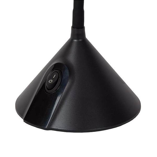【LUCIDE】ベルギー デザイン照明 テーブルライト「MILO」Black（φ128×H500mm）