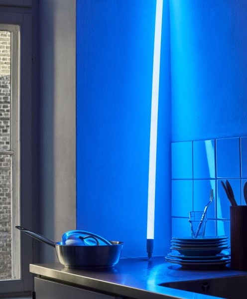 HAY】北欧デザイン照明「Neon Tube LED Slim, 120 cm, blue