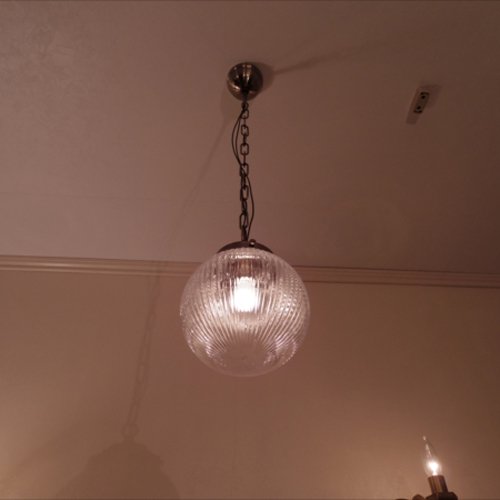 【入荷未定】【LAMPS】ガラスシェードペンダントランプ 1灯(W150×H690mm)