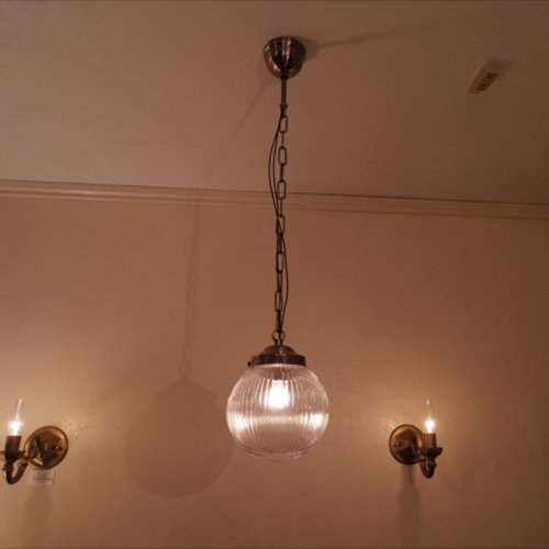 【入荷未定】【LAMPS】ガラスシェードペンダントランプ 1灯(W150×H690mm)