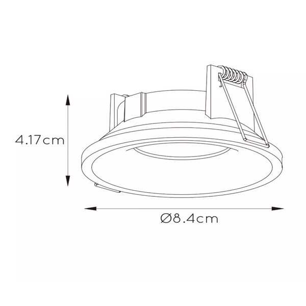 【LUCIDE】ベルギー バスルームシーリングスポットライト「ZIVA」White 1灯（φ84×H42mm）