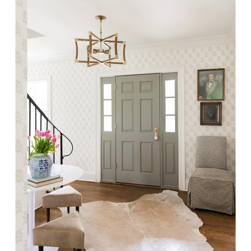 【CURREY】アメリカ・ペンダントライト 6灯「Bastian」ブラウン（φ685×H476mm）