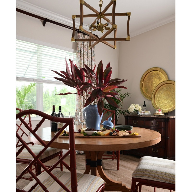 【CURREY】アメリカ・ペンダントライト 6灯「Bastian」ブラウン（φ685×H476mm）