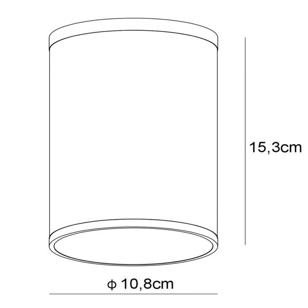 【LUCIDE】ベルギー インドア／アウトドアシーリングスポットライト「TUBIX」White 1灯（φ108×H153mm）