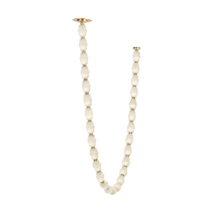 【TECH LIGHTING】アメリカ・モダン照明 ペンダントライト「Collier Alabaster 84 Chandelier」LED照明 ゴールド（W50.8×H2362.2mm）