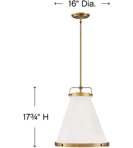 【HINKLEY】ペンダントシーリングライト「Lark」1灯(L406×W406×H451-1289mm)