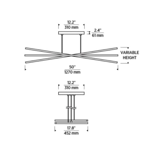 【TECH LIGHTING】アメリカ・ライナーペンダントライト「ESSENCE TRIO」3灯Satin Nickel(W1270×L450×H460mm)