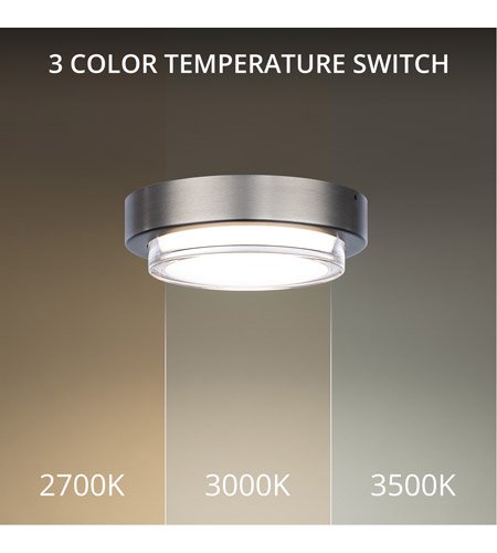 【Modern Forms】アメリカ・デザイン照明シーリングライト「Kind」 LED ブラッシュドニッケル(Φ203×H50mm)