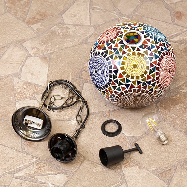 ジョルダン モザイクペンダントランプ(L) 1灯（φ240×H1100mm） | EL JEWEL