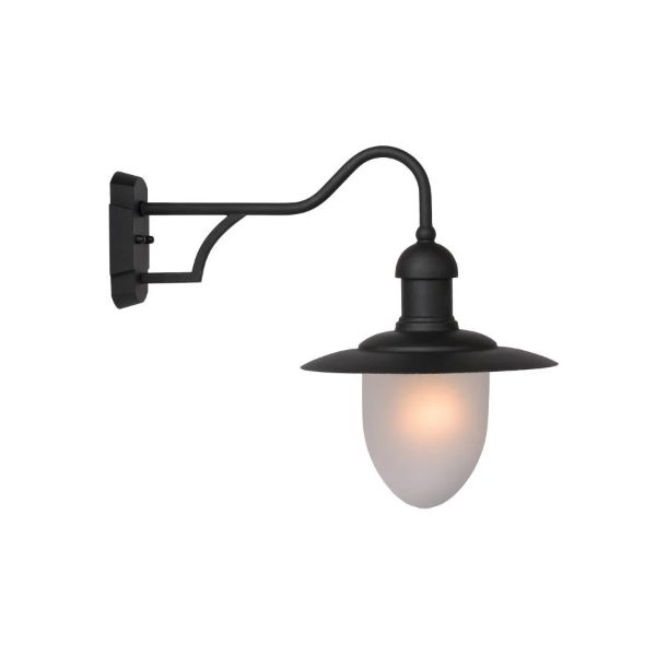 【LUCIDE】ベルギー インドア/アウトドアウォールライト「ARUBA」Black 1灯(W250×D440×H360mm)