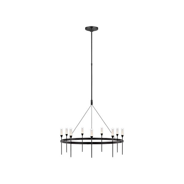 【Visual Comfort】アメリカ・デザイン照明 ペンダントライト「Overture Medium Ring Chandelier」LED　ブロンズ（W711×H610mm）