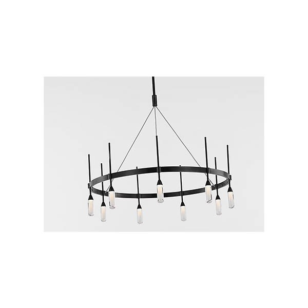【Visual Comfort】アメリカ・デザイン照明 ペンダントライト「Overture Medium Ring Chandelier」LED　ブロンズ（W711×H610mm）