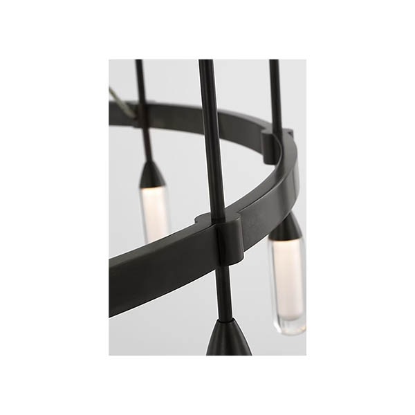【Visual Comfort】アメリカ・デザイン照明 ペンダントライト「Overture Medium Ring Chandelier」LED　ブロンズ（W711×H610mm）