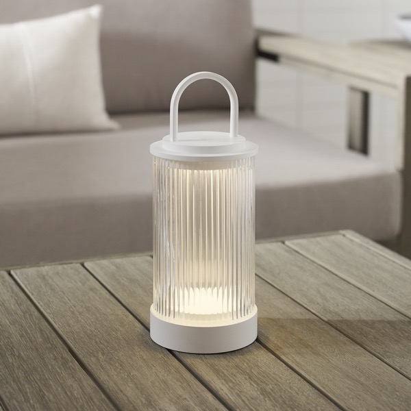 【TECH LIGHTING】アメリカ・テーブルライト「Tawa Accent Rechargeable Table Lamp」ホワイト（W115×D115×H280mm）