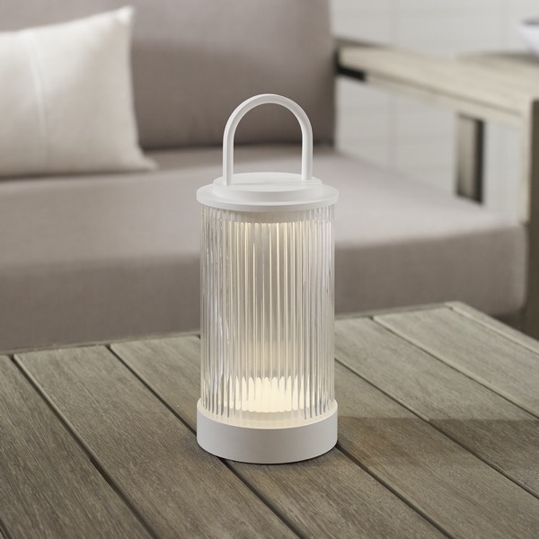 【TECH LIGHTING】アメリカ・テーブルライト「Tawa Accent Rechargeable Table Lamp」ホワイト（W115×D115×H280mm）