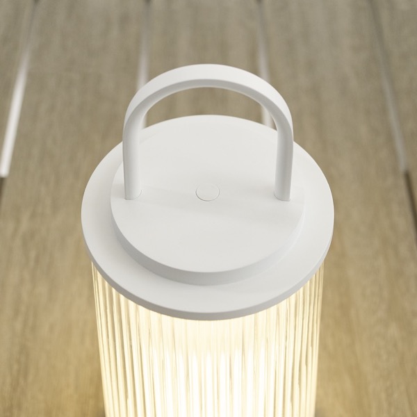 【TECH LIGHTING】アメリカ・テーブルライト「Tawa Accent Rechargeable Table Lamp」ホワイト（W115×D115×H280mm）