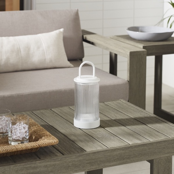 【TECH LIGHTING】アメリカ・テーブルライト「Tawa Accent Rechargeable Table Lamp」ホワイト（W115×D115×H280mm）