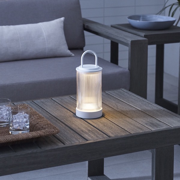 【TECH LIGHTING】アメリカ・テーブルライト「Tawa Accent Rechargeable Table Lamp」ホワイト（W115×D115×H280mm）