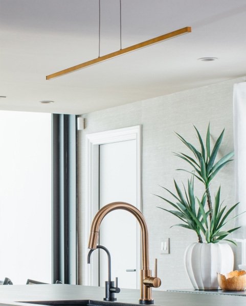 【TECH LIGHTING】アメリカ・ライナーペンダントライト「ESSENCE TRIO」1灯Aged Brass(W1270×H20mm)