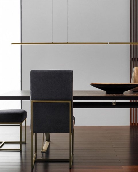 【TECH LIGHTING】アメリカ・ライナーペンダントライト「ESSENCE TRIO」1灯Aged Brass(W1270×H20mm)