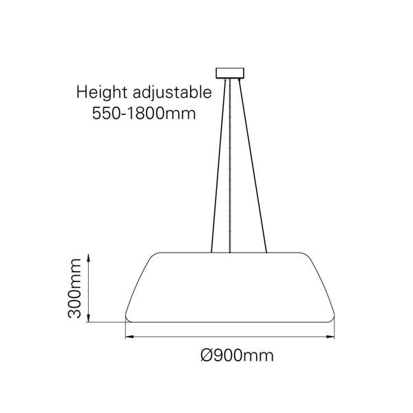 【MARETTI】オランダ・シェードペンダントライト「SATURDAY」1灯  GRAY（φ900×H300mm）