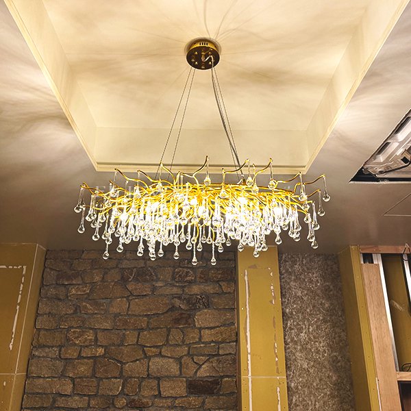 【1台在庫有！10灯のみ】【ALABASTER】 クリスタルシャンデリア  10灯 15灯 ゴールド（H1000～H1300mm）