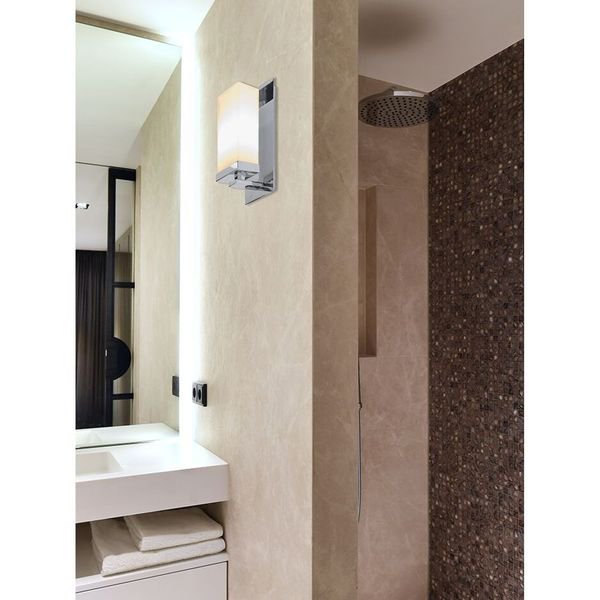 【MARETTI】オランダ・シェードウォールライト「LUCERNA」1灯 CHROME(W75×D106×H250mm)