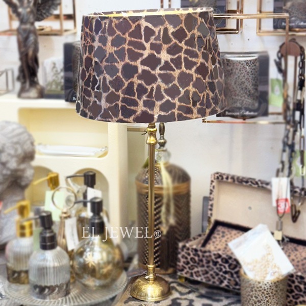 【1台在庫限り】【Dutch Style】オランダ-アンティーク調テーブルランプ ブラウン（φ300×H450mm）