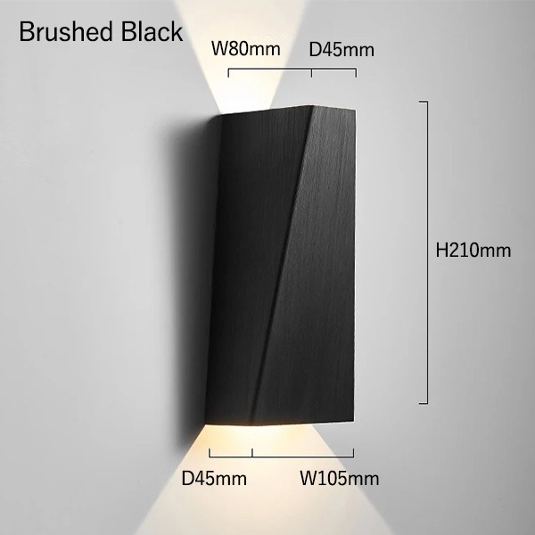 【リーズナブル】デザイン照明　モダンウォールライト　全5色（W105×D45×H210mm） ウォールライト・ブラケットライト