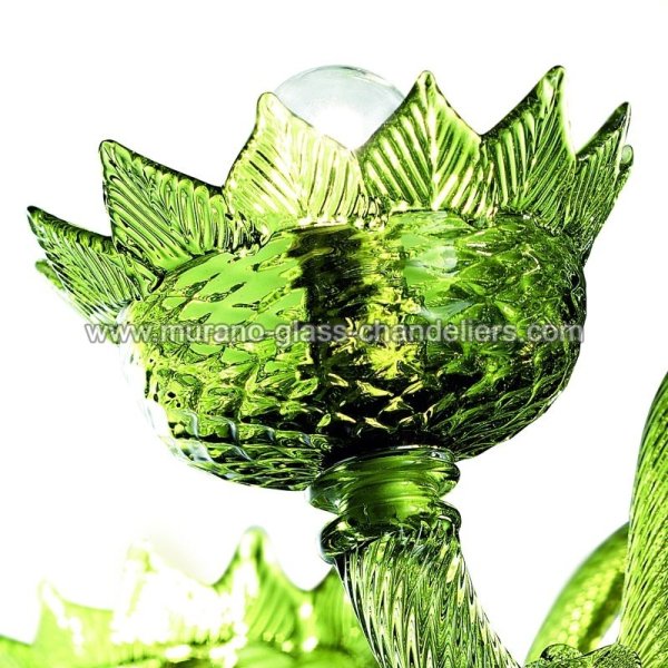 【MURANO GLASS CHANDELIERS】イタリア・ヴェネチアンガラスシャンデリア6灯「CASANOVA」（W750×H750mm）