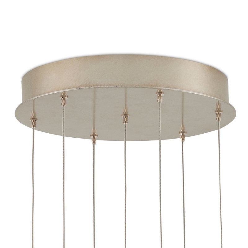 【CURREY】アメリカ・クリスタルシーリングペンダントライト 7灯「Crystal Bud」シルバー（φ482×H381mm）