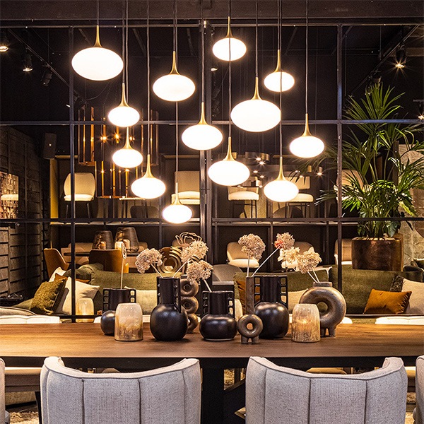 【MARETTI】オランダ・ペンダントライト「PARADISO」ラウンド　10灯  Opaque（W1200×D350×H1500mm）