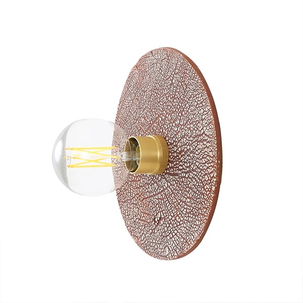 【Mullan】アイルランド・「Bog Oak」オーガニックセラミックディスクウォールライト1灯・Blue Earth(φ280×D100mm)