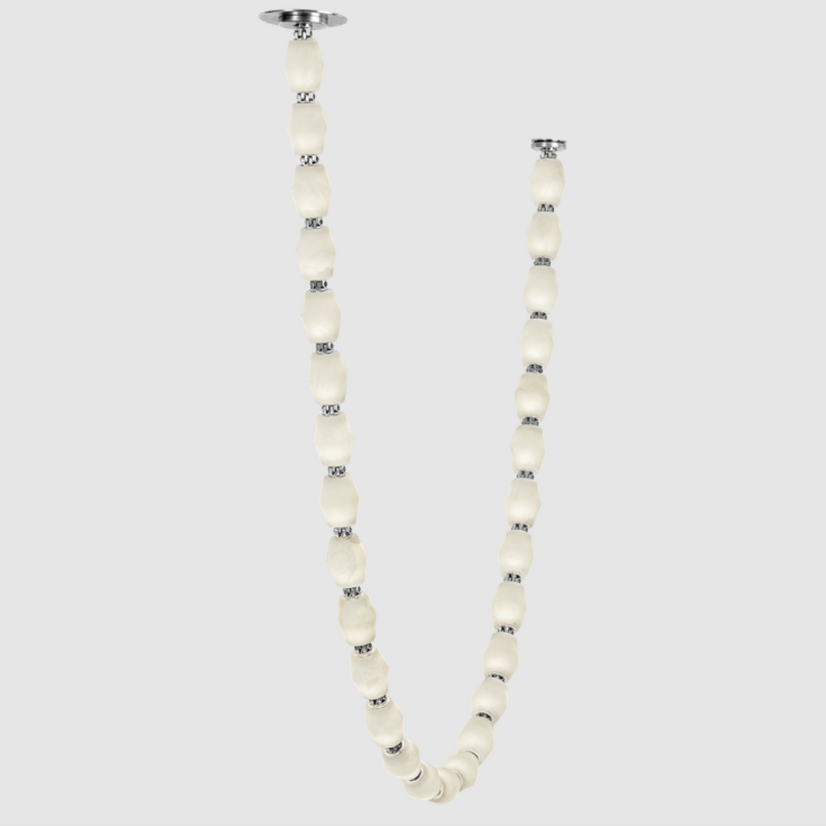 【TECH LIGHTING】アメリカ・モダン照明 ペンダントライト「Collier Alabaster 84 Chandelier」LED照明 シルバー（W50.8×H2362.2mm）