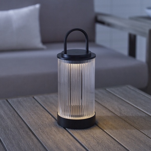 【TECH LIGHTING】アメリカ・テーブルライト「Tawa Accent Rechargeable Table Lamp」ブラック（W115×D115×H280mm）
