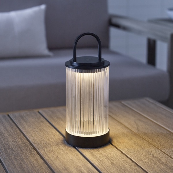 【TECH LIGHTING】アメリカ・テーブルライト「Tawa Accent Rechargeable Table Lamp」ブラック（W115×D115×H280mm）