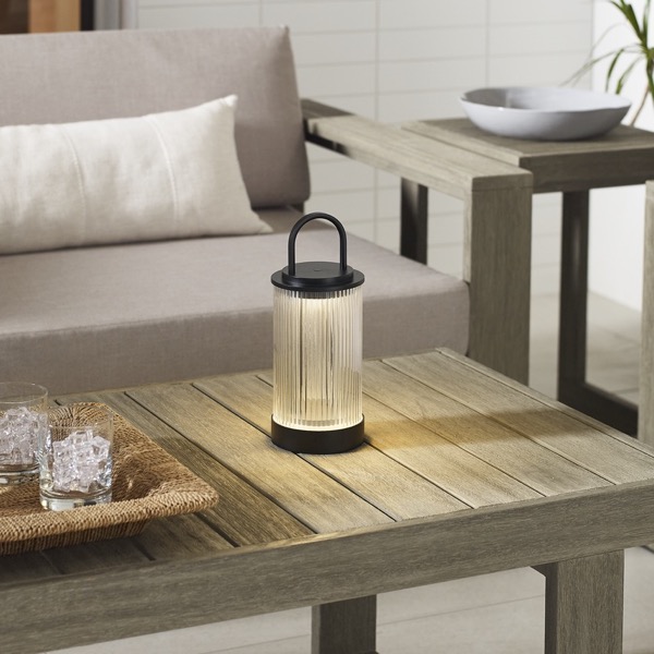 【TECH LIGHTING】アメリカ・テーブルライト「Tawa Accent Rechargeable Table Lamp」ブラック（W115×D115×H280mm）