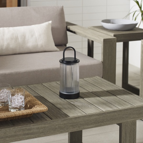 【TECH LIGHTING】アメリカ・テーブルライト「Tawa Accent Rechargeable Table Lamp」ブラック（W115×D115×H280mm）