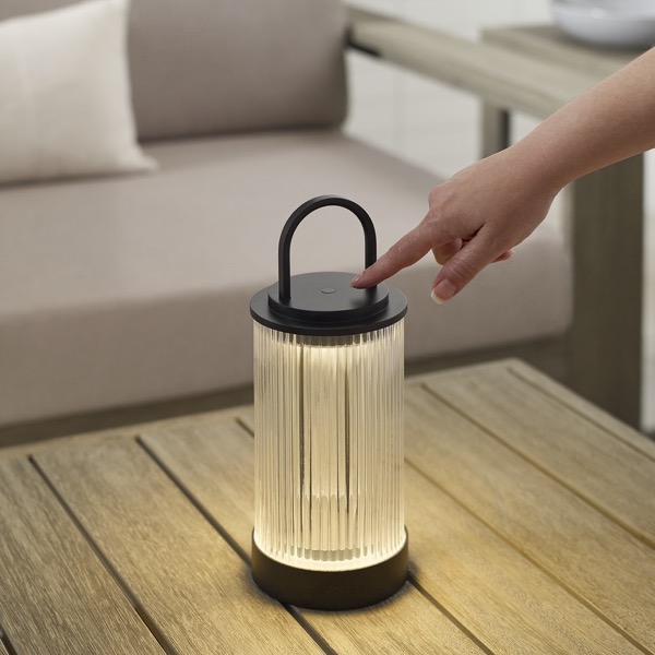 【TECH LIGHTING】アメリカ・テーブルライト「Tawa Accent Rechargeable Table Lamp」ブラック（W115×D115×H280mm）