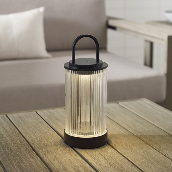 【TECH LIGHTING】アメリカ・テーブルライト「Tawa Accent Rechargeable Table Lamp」ブラック（W115×D115×H280mm）