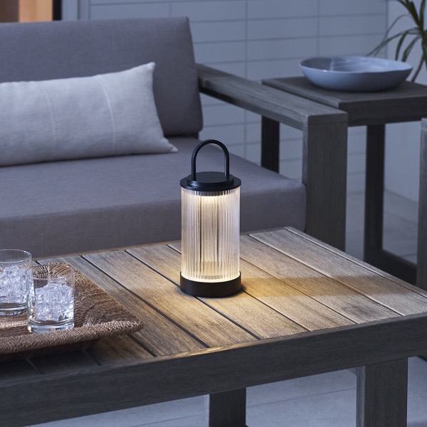 【TECH LIGHTING】アメリカ・テーブルライト「Tawa Accent Rechargeable Table Lamp」ブラック（W115×D115×H280mm）