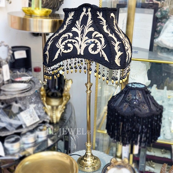 【2台在庫限り】【Dutch Style】オランダ-アンティーク調テーブルランプ ブラック(φ300×H510mm)