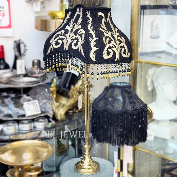 【2台在庫限り】【Dutch Style】オランダ-アンティーク調テーブルランプ ブラック(φ300×H510mm)